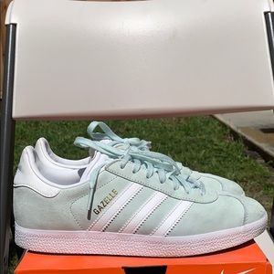 Adidas Gazelle in mint teal. Gently used. Sz 7.5 W